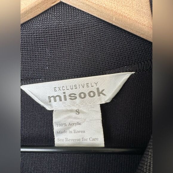 Exclusively Misook Open Cardigan One Button Black Size S - Picture 6 of 8